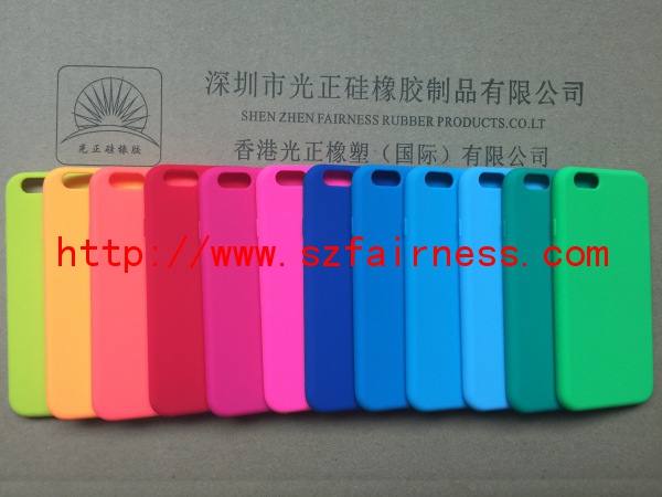 iPhone6液态硅胶包PC手机壳